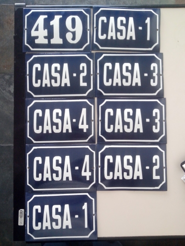 PLACA ESMALTADA 1 - NUMERA��O DE CASAS