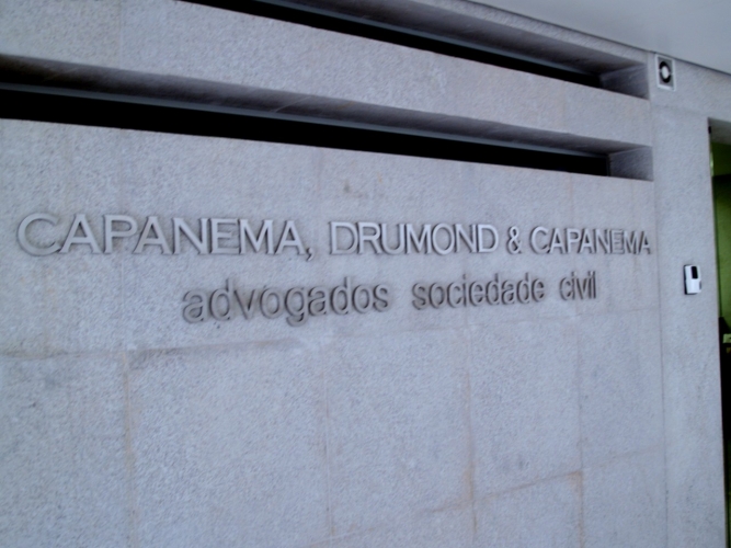 Placa em a�o inox advocacia