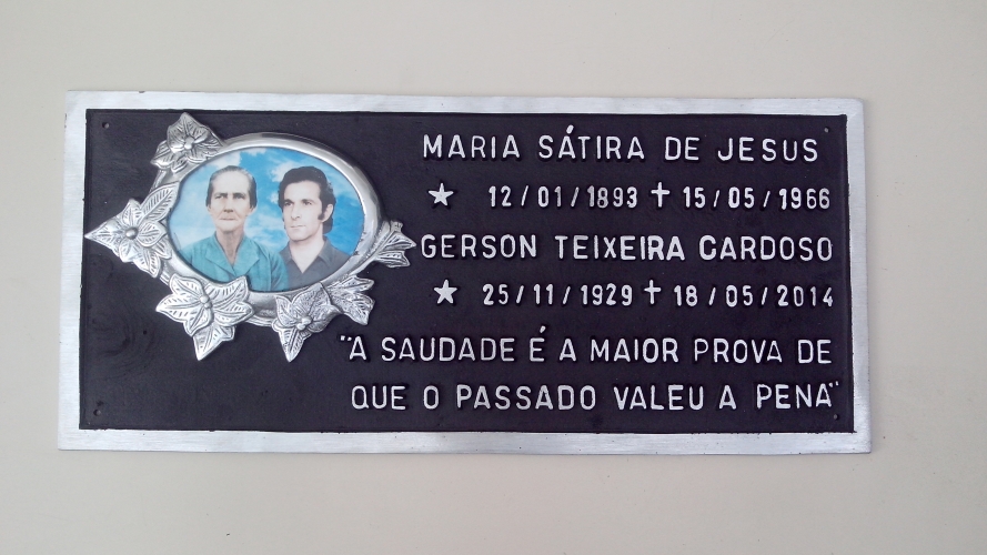 PLACA DE HOMENAGEM COM FOTO