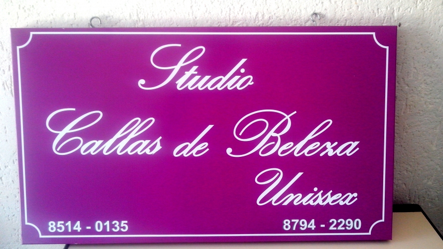 PLACA DUPLA FACE EM CHAPA COM IMPRESS�O DIGITAL