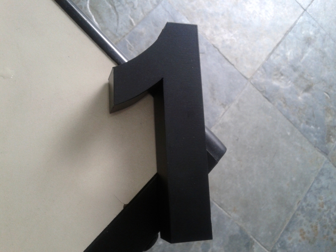 NUMEROS EM CHAPA GALVANIZADA PINTADA