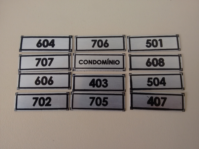 PLACAS PARA ESCANINHO DE ALUMINIO ANODIZADO