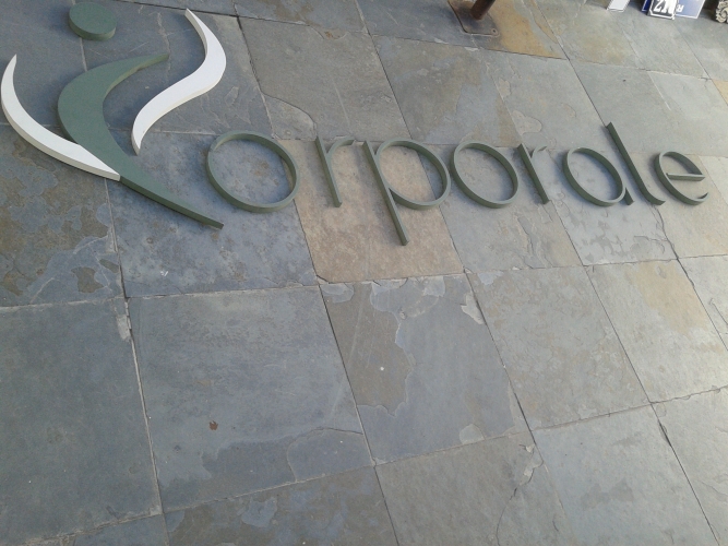 LETRAS EM CHAPA PINTADA VERDE E BRANCO