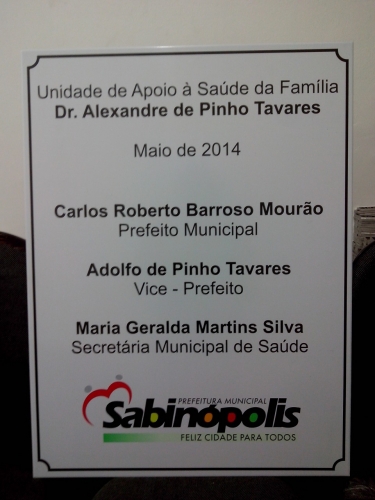 PLACA EM ACM COM IMPRESS�O DIGITAL