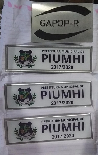 LOGOMARCAS EM ALUMINIO GRAVADO E ALUMINIO RESINADO