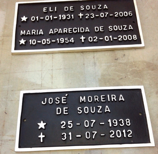 Homenagem postuma em aluminio