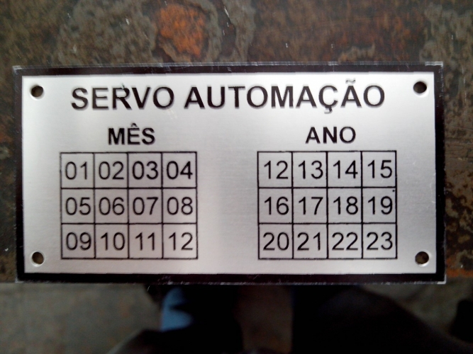 Etiqueta de alumÍnio anodizado