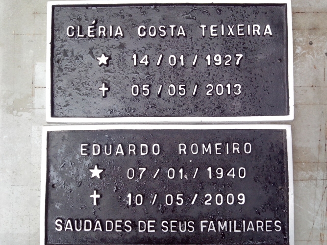 Placas de homenagem postuma tamanho 30x15