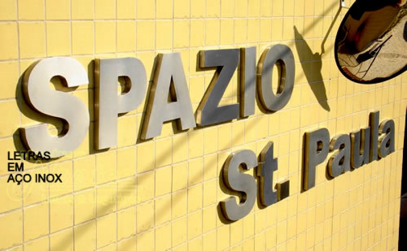 LETREIRO EM ACO INOX